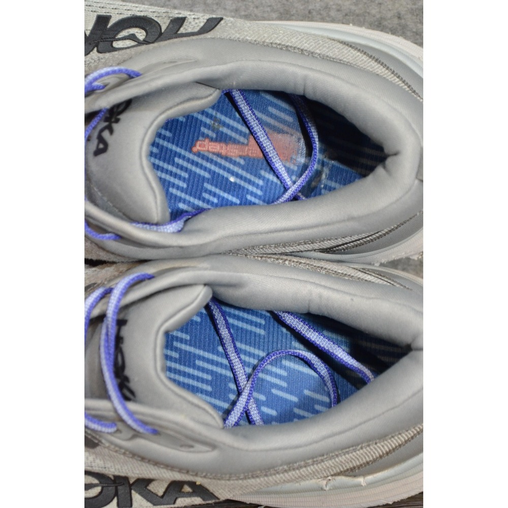 Hoka One One Bondi 8 Shoes Mens 13 2E Wide Gray Road Running Sneakers 1127953 - Picture 12 of 16